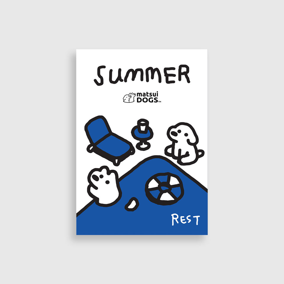 "matsui DOGS" Postcard / SUMMER POOL