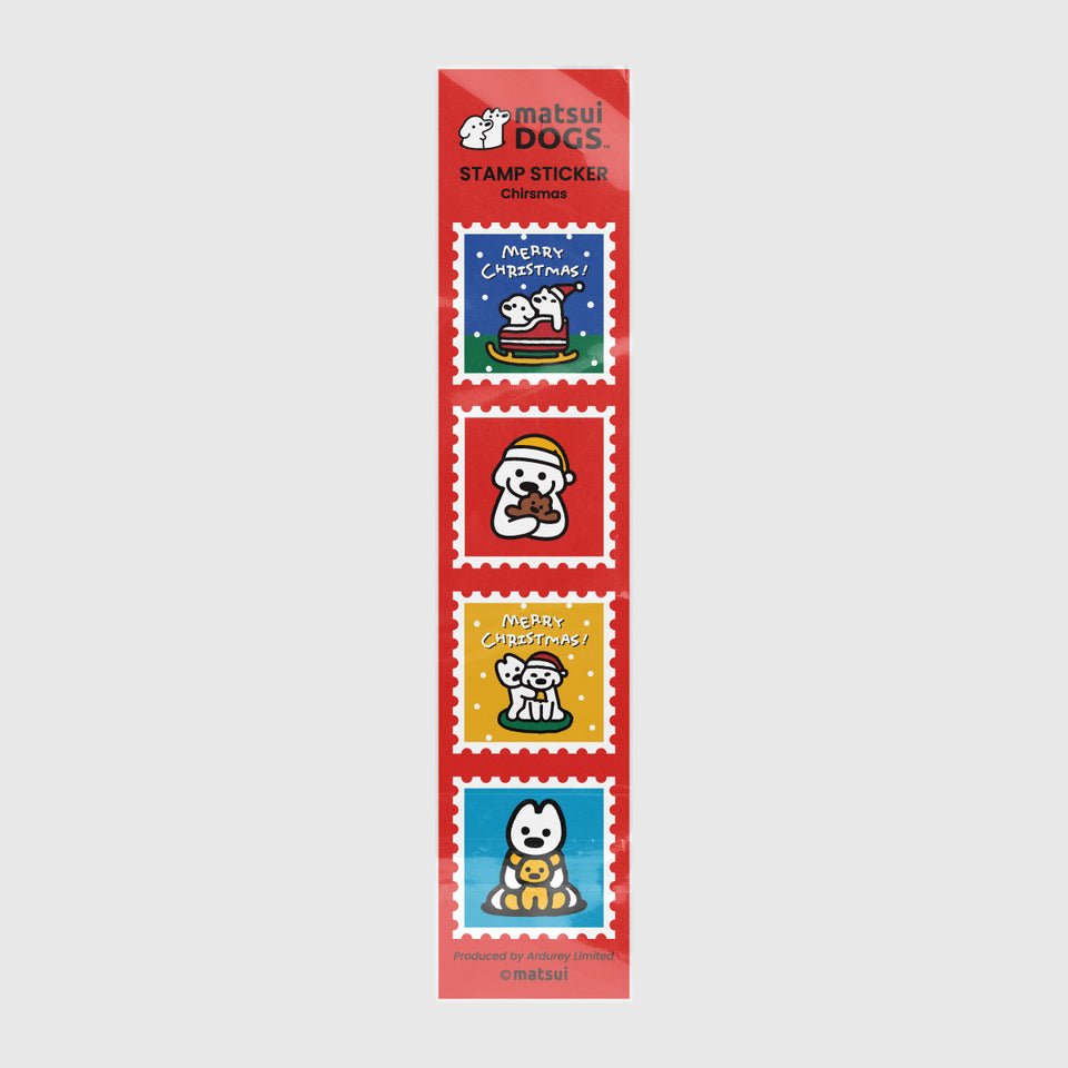 "matsui DOGS" STAMP STICKER / CHRISTMAS