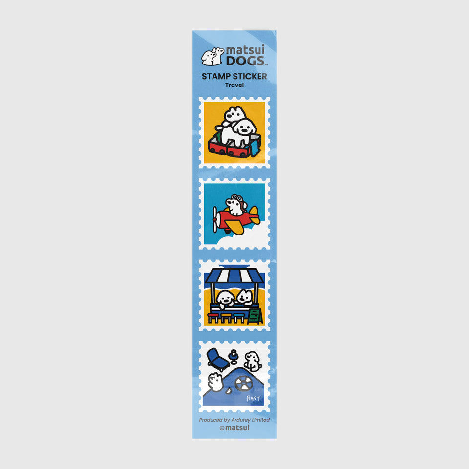 "matsui DOGS" STAMP STICKER / TRAVEL