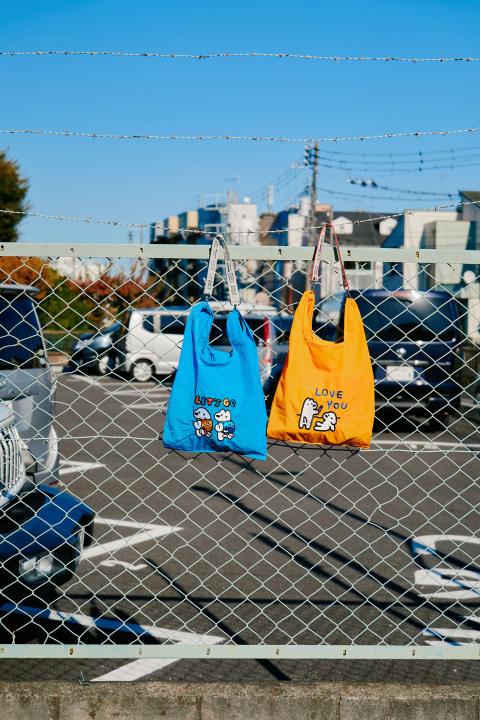 "matsui DOGS" EMBROIDERED VEST BAG / LET'S GO