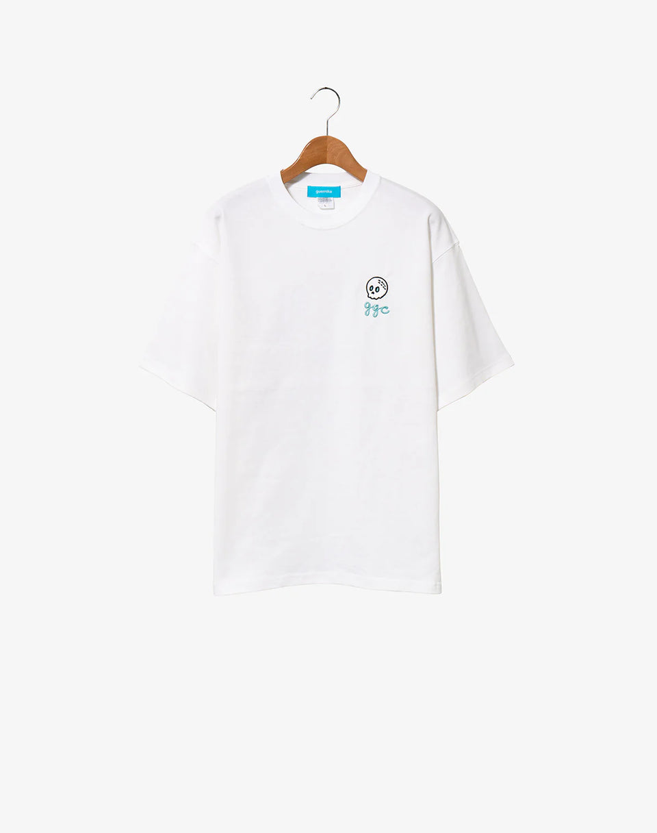 LOST BALL & GGC EMBRO T-SHIRT / WHITE