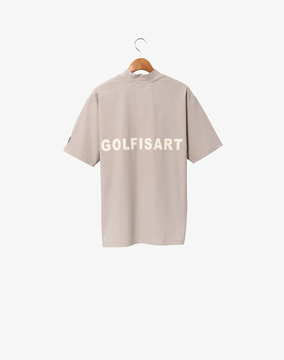 GOLFISART MOCK NECK / GRAY BEIGE